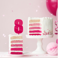 MEGA NUMBER 8 CAKE TOPPER - PINK
