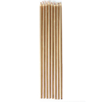 GOLD TAPER CANDLES x 10 pack