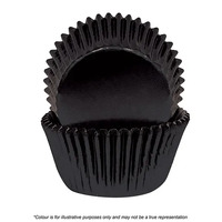 CAKE CRAFT | 700 BLACK FOIL BAKING CUPS | PACK OF 72