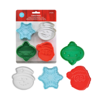 CHRISTMAS 3D COOKIE STAMPER SET 4