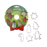 XMAS MINI WREATH COOKIE CUTTER SET 6
