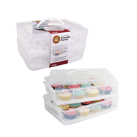 DAILY BAKE 24 CUP STACKABLE CUPCAKE CARRIER - WHITE