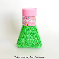 SUGAR BALLS  GREEN  2MM 110G SPRINKD