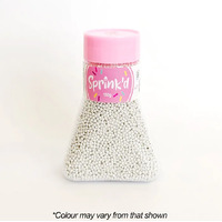 SUGAR BALLS SILVER  2MM 110G SPRINKD