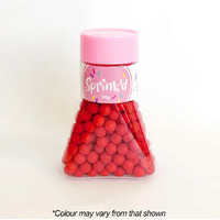 SUGAR BALLS RED 8MM  100G SPRINKD