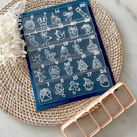 Holly Jolly Advent Cutter & Debosser Set (Little Biskut) LBD429