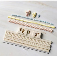 Rope and knots silicone mould 3 rope cavities plus 3 knots cavities