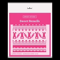 EASTER BUNNY PATTERN STENCIL SS1120