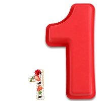 Number 1 Silicone Mould Small 10cm tall