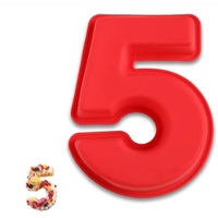 Number 5 Silicone Mould Small 10cm tall