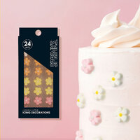 SPRINKS Icing Decorations - COLOURFUL FLOWERS (24 pieces)