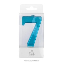 7 Metallic Blue Candle