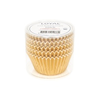 Large Foil Baking Cups Gold (100pc)