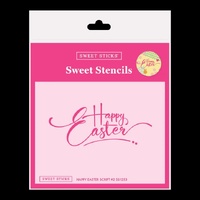 Happy Easter Script Stencil SS1253