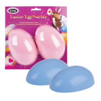 D.LINE LARGE PLAIN EGG MOULD SET 2 - BLUE/PINK ASST