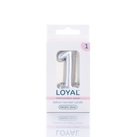 no.1 Metallic Silver Candle Balloon Style