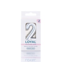no.2 Metallic Silver Candle Balloon Style