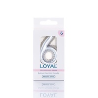no.6 Metallic Silver Candle Balloon Style