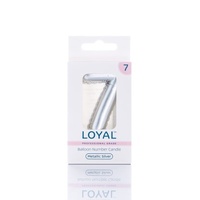 no.7 Metallic Silver Candle Balloon Style