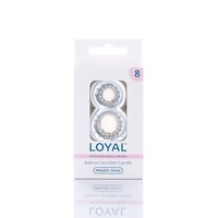 no.8 Metallic Silver Candle Balloon Style