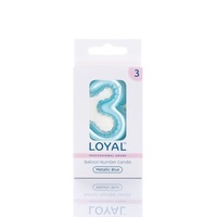 no.3 Metallic Blue Candle Balloon Style