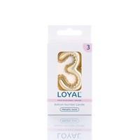 no.3 Metallic Gold Candle Balloon Style