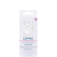 no.3 Metallic White Candle Balloon Style