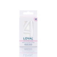 no.4 Metallic White Candle Balloon Style