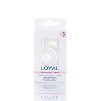 no.5 Metallic White Candle Balloon Style