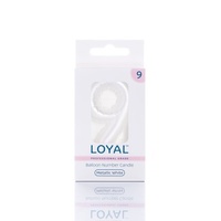 no.9 Metallic White Candle Balloon Style