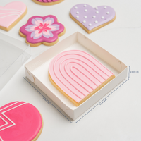 Cookie Box Clear Lid 11cm x 11cm x 2.5cm