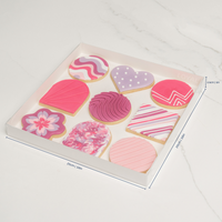 Cookie Box Clear Lid 25cm x 25cm x 2.5cm