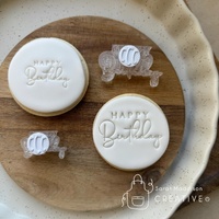 SMC002S Happy Birthday Impression Stamp (Sarah Maddison Creative)