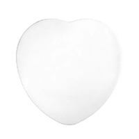 HEART CAKE BOARD 10IN WHITE - 3MM COMPRESSED