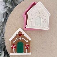 Gingerbread House - Fondant Stamp & Cookie Cutter