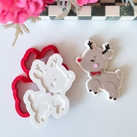 Reindeer - Fondant Stamp & Cookie Cutter
