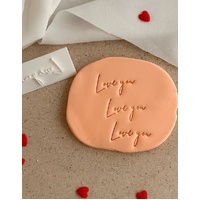 Love You - Mini Stamp with Handle - Fondant Stamp