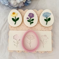 Floral Plate - Fondant Stamp (cutter not included)
