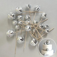 Disco Ball Cake Topper Set 8 pk