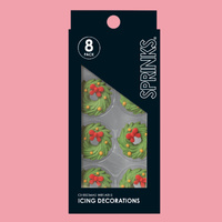 SPRINKS Icing Decorations - HOLLY (8 pieces)